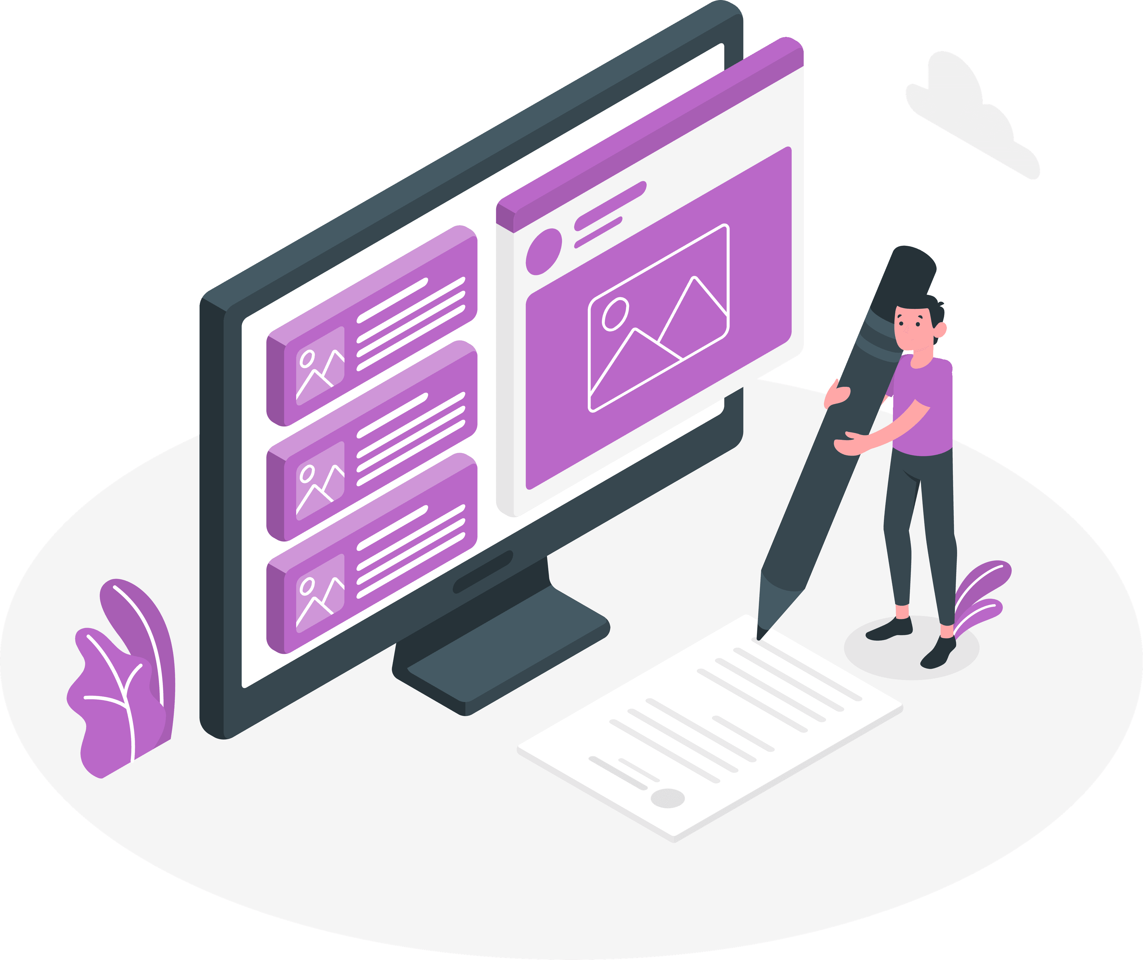 Portfolio builder interface illustration